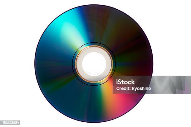 絶縁ショットの Dvd スペクトルに白背景 - CD-ROMのストックフォトや画像を多数ご用意 - CD-ROM, DVD, カットアウト
