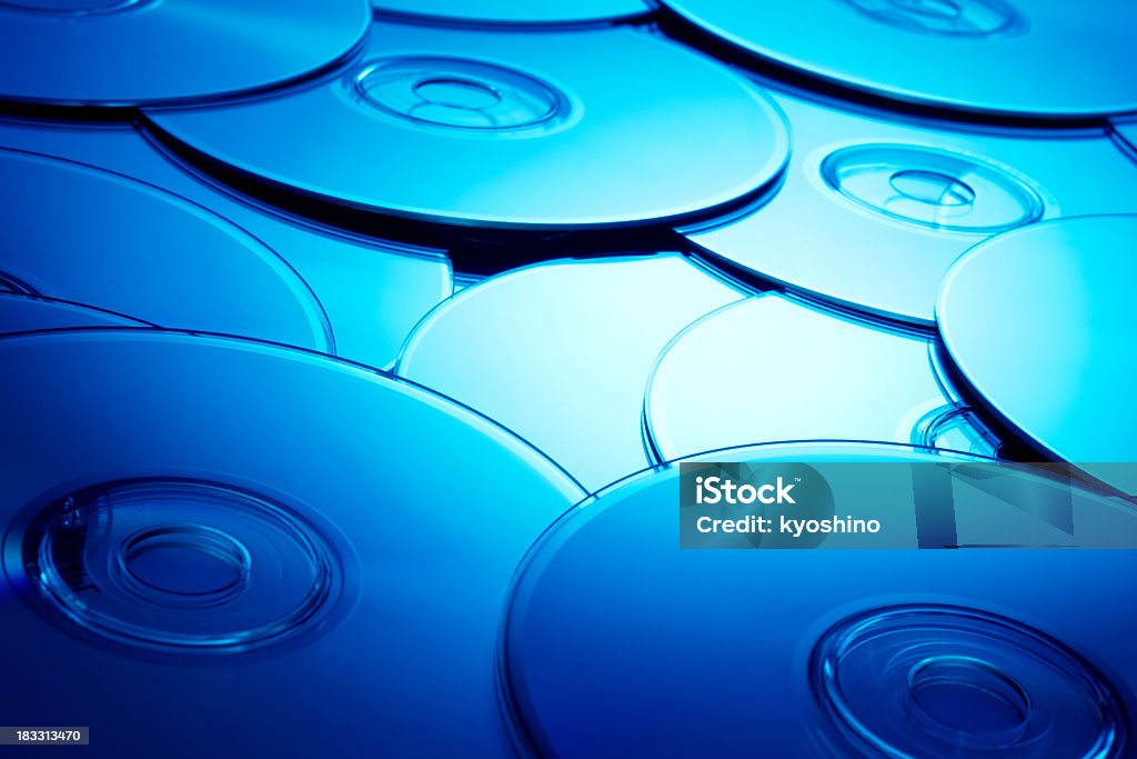 青色着色イメージ、CD /DVD - CD-ROMのロイヤリティフリーストックフォト