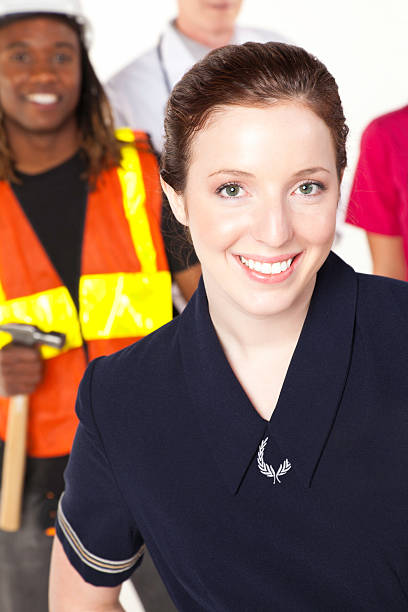 istock Flight Attendant And Other People With Various Occupations 183313565