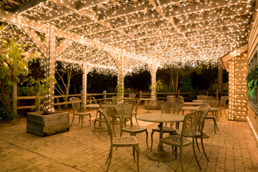 Outdoor patio dressed for Christmas. See similar in my portfolio.