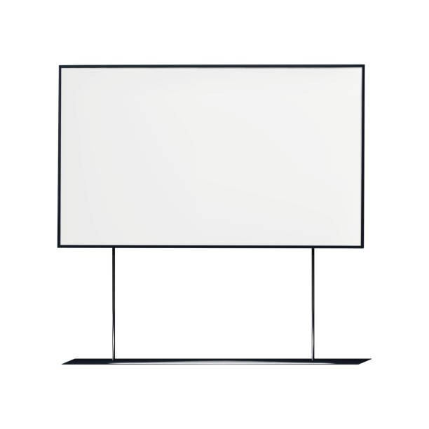 istock Floor black metal graphic poster display frame mock-up. Blank white sign stand with base vector mockup. Template for design 1833144930