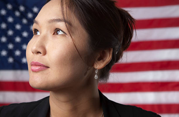 istock Patriotic Woman 183315090