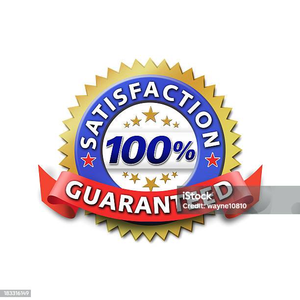 100 Soddisfazione Garantita Sigillo - Fotografie stock e altre immagini di Soddisfazione - Soddisfazione, 100 per cento, Assicurazione
