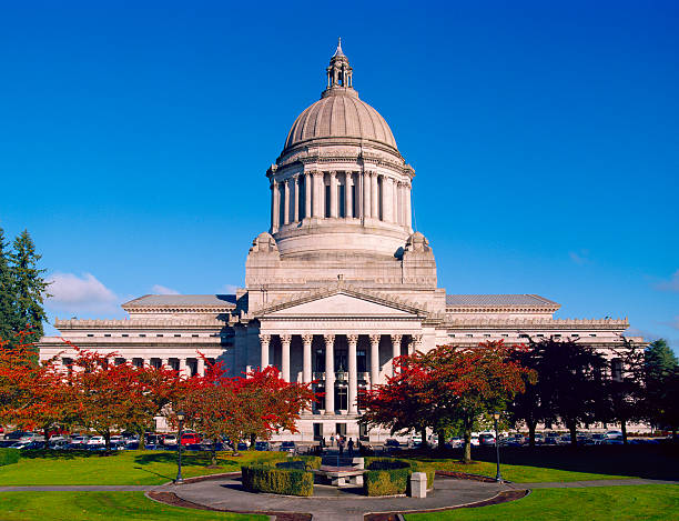 edificio de la asamblea legislativa del estado de washington, el otoño de 2010 - olympia washington fotografías e imágenes de stock