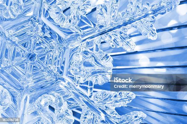Blue Snowflake Abstract Stock Photo - Download Image Now - Macrophotography, Snowflake Shape, Abstract