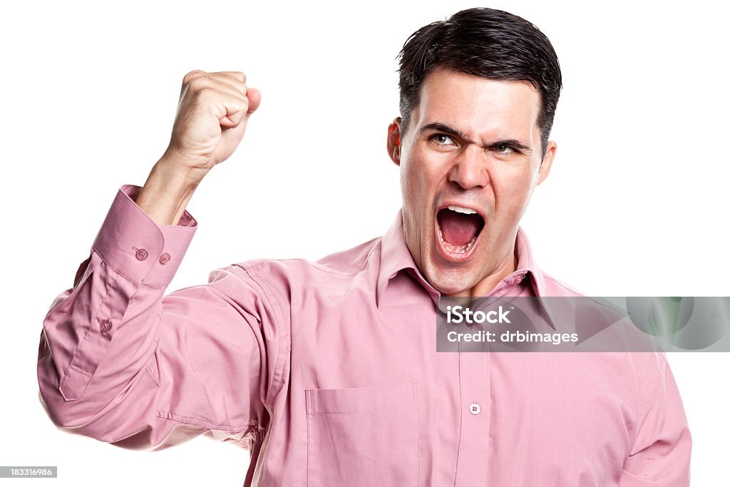 En colère homme Montrer les poings - Photo de Colère libre de droits