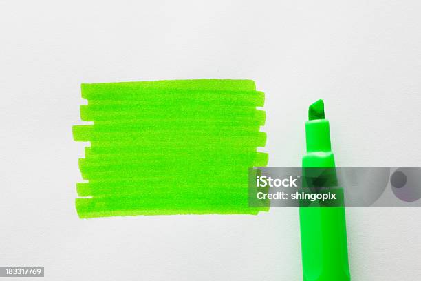 Highlight Marker Stock Photo - Download Image Now - Highlighter, Green Color, Arts Culture and Entertainment