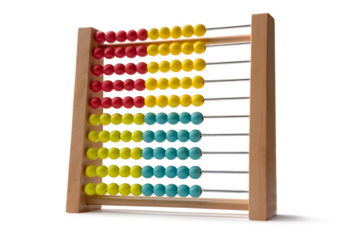 wooden abacus for teaching to count