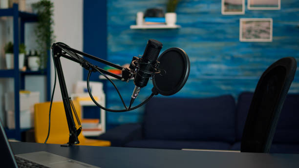 istock Station for recording and speaking during podcast 1833180859