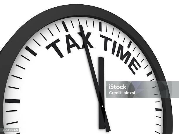 Tax Time Reminder Stock Photo - Download Image Now - April, Business, Clock
