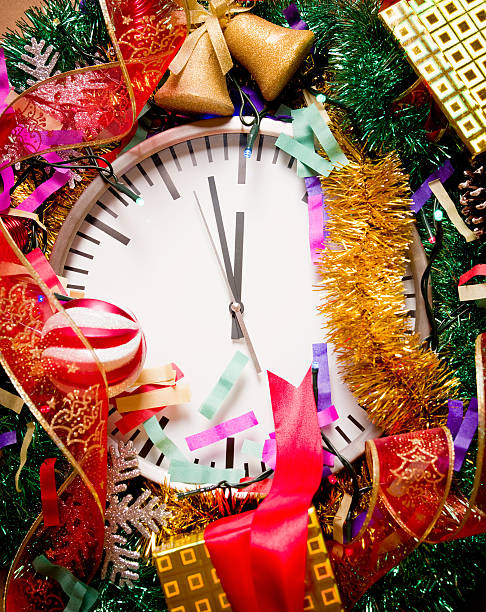 contando para o ano novo - new years eve clock the end new years day - fotografias e filmes do acervo