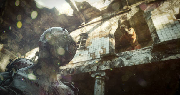 istock Apocalyptic Mutants Roaming Through Ruined Hospital 1833191988