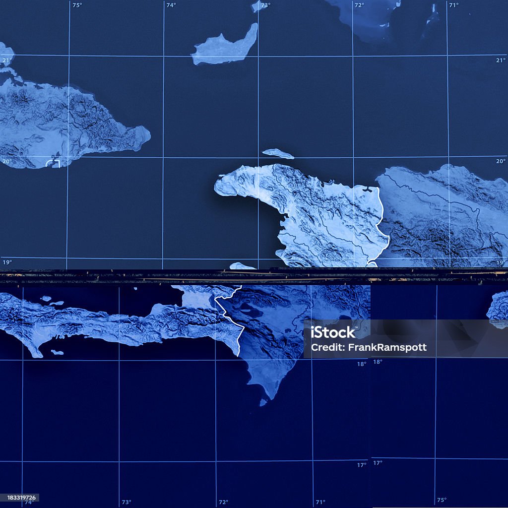 Haiti mappa topografica - Foto stock royalty-free di Haiti