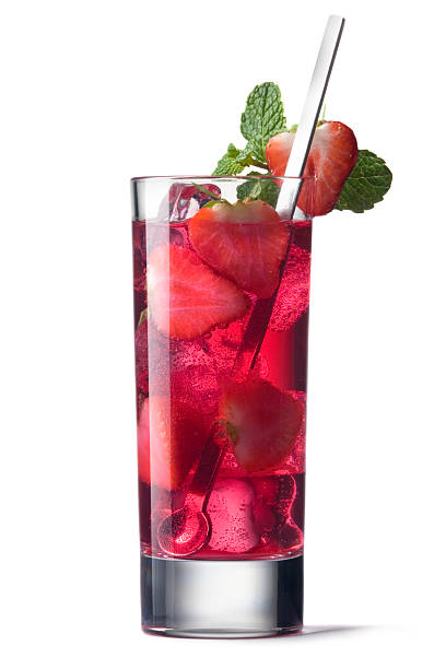 Drinks: Strawberry Cocktail More Photos like this here... highball glass stock pictures, royalty-free photos & images