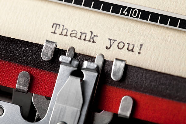 istock Thank you written on an old typewriter 183320038