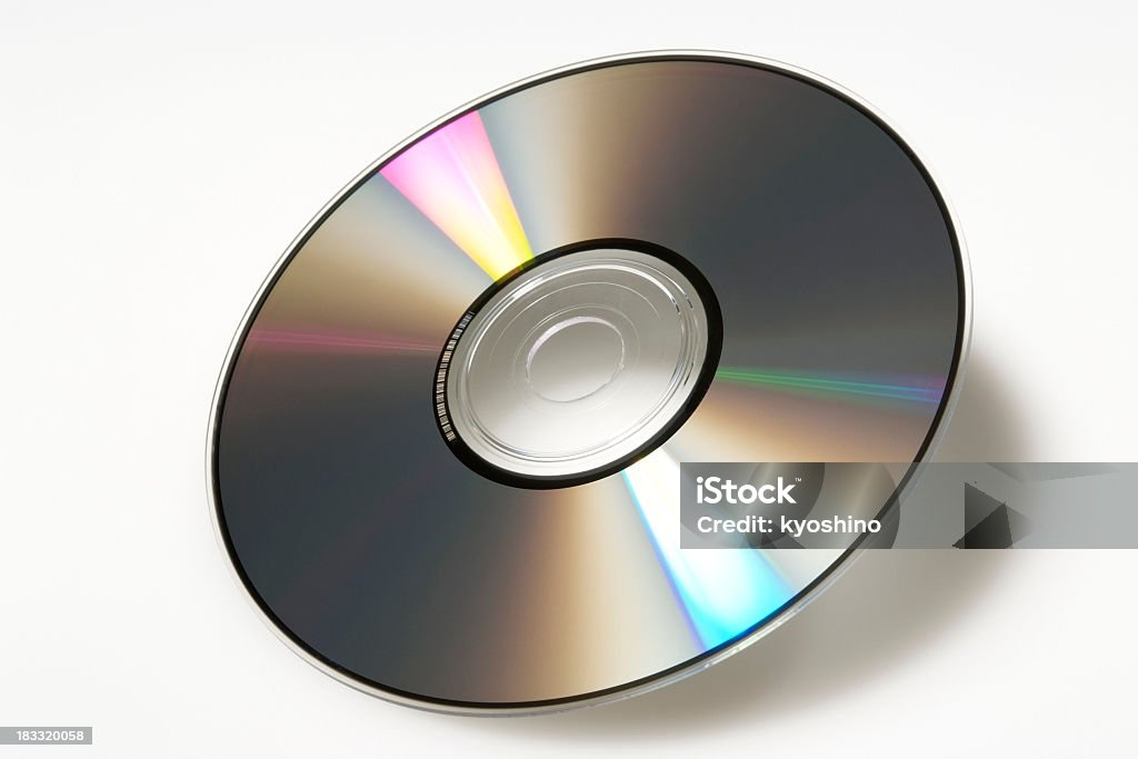 絶縁ショットを白背景でコンパクトディスク - コンパクトディスクのロイヤリティフリーストックフォト