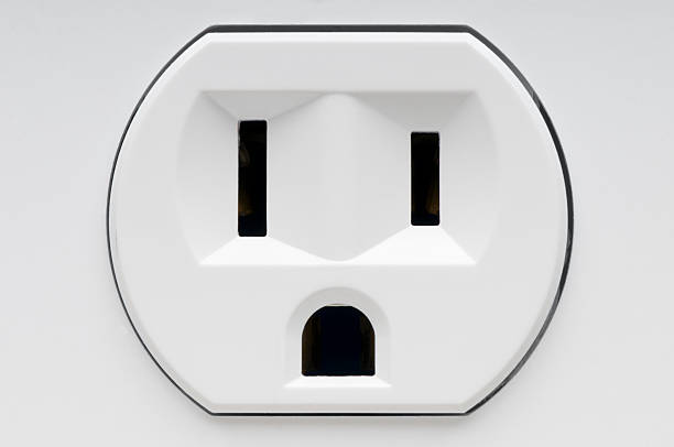 Electrical outlet recepticle stock photo