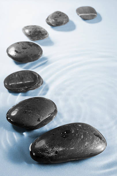 istock Arch of pebbles in water emanating ripples 183321767
