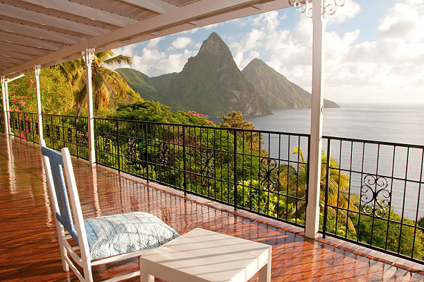 istock Sit in chair and enjoy lush Piton view 183322270