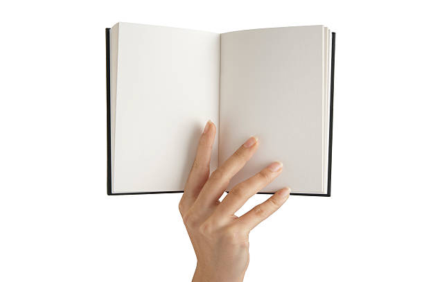 istock Woman Hands Holding Blank Book 183323037