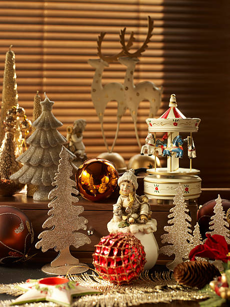 istock Christmas ornaments on the desk 183323132