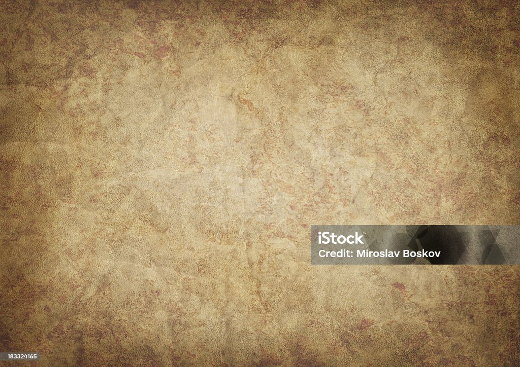 Antigo de alta resolução de pele de Animal pergaminho (Vellum) Vignetted textura Grunge - Foto de stock de Abstrato royalty-free