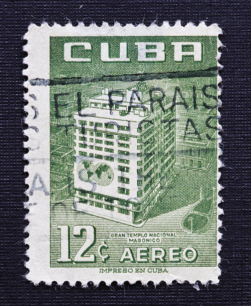 istock Gran Templo Nacional Masonico 12 cent Cuban Stamp 183324191