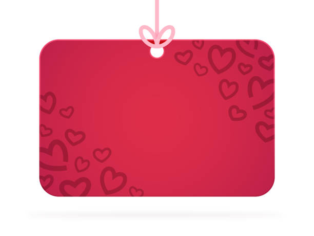ilustrações de stock, clip art, desenhos animados e ícones de valentine's day love heart tag - valentines day gift white background gift box