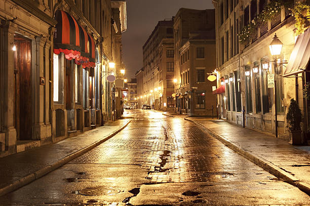 istock Old Montreal street in Montreal, Quebec, Canada 183324752