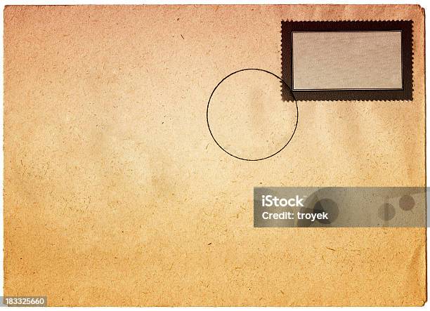 Old Envelope With Stamp Stock Photo - Download Image Now - Art, Art And Craft, Arts Culture and Entertainment