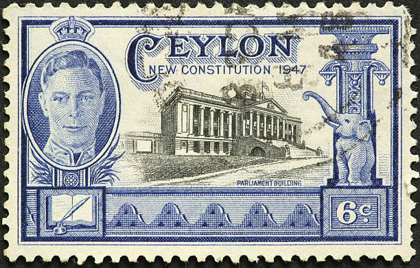 istock Ceylon Parliament building on a postage stamp 183325797