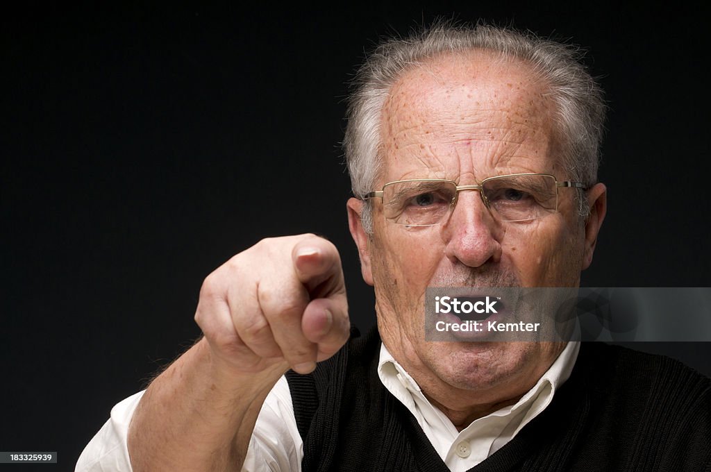 Angry senior - Foto de stock de 70-79 años libre de derechos