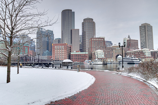 Wintertime in Boston, Massachusetts
