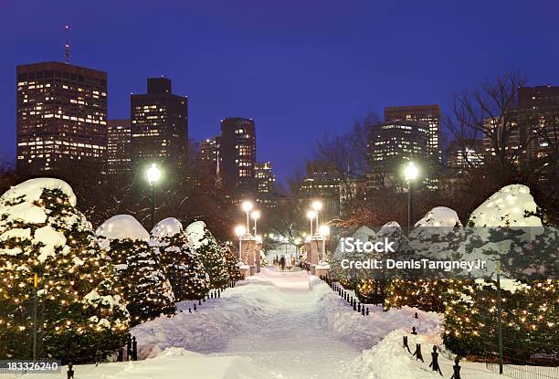 기간이기도 보스턴 겨울에 대한 스톡 사진 및 기타 이미지 - 겨울, 보스턴 코먼, 12월