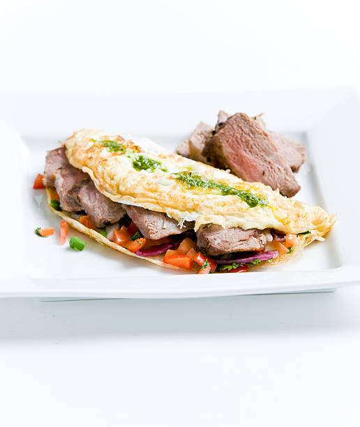 istock Steak and eggs fajita omelet 183326348