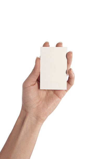 istock Woman Hand Holding Empty Business Card 183326499