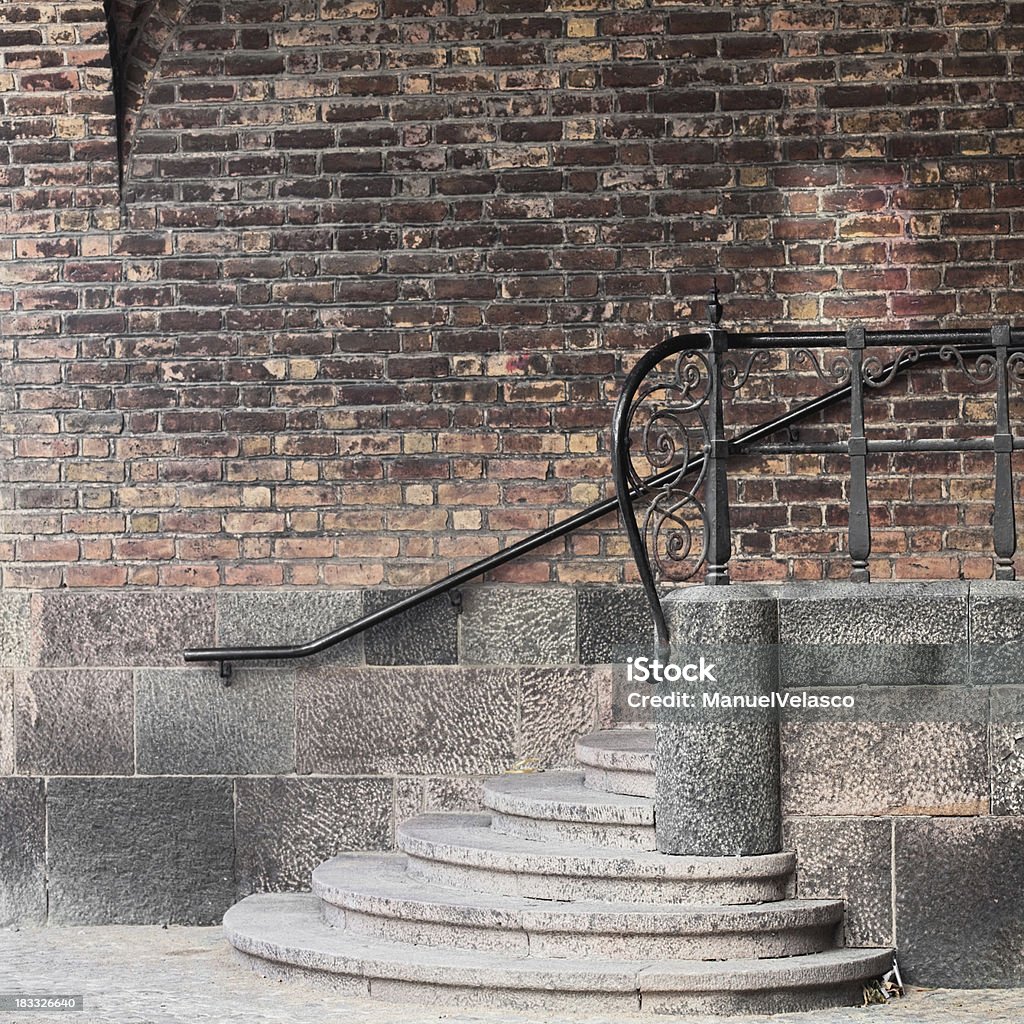 stair stair in old building Aalborg Stock Photo