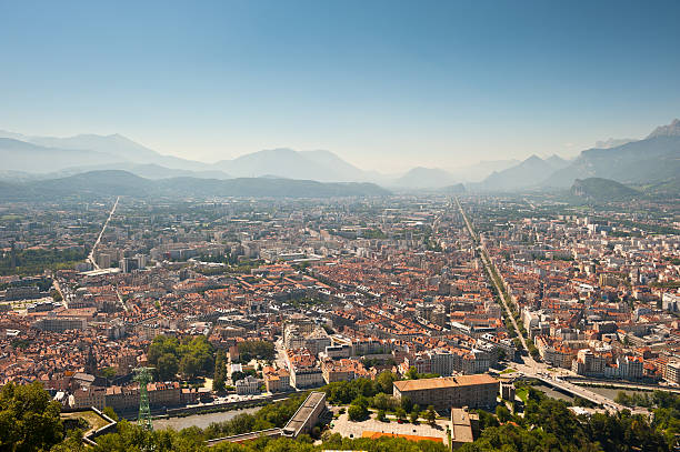 Grenoble Grenoble the French city famous for the ski resources isere river stock pictures, royalty-free photos & images