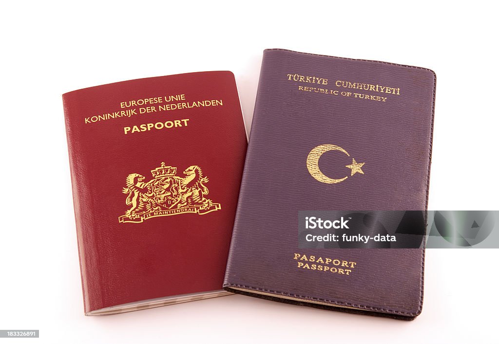 Holandês e turco Passaportes - Royalty-free Acordo de Shengen Foto de stock