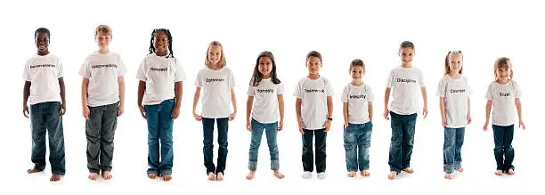 Photo of Character education traits on t-shirts