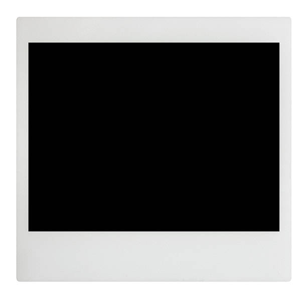 Photo Frame with Clipping Paths Blank Polaroid frame with separate clipping paths for outline and (just outside of) black area. instant camera photos stock pictures, royalty-free photos & images