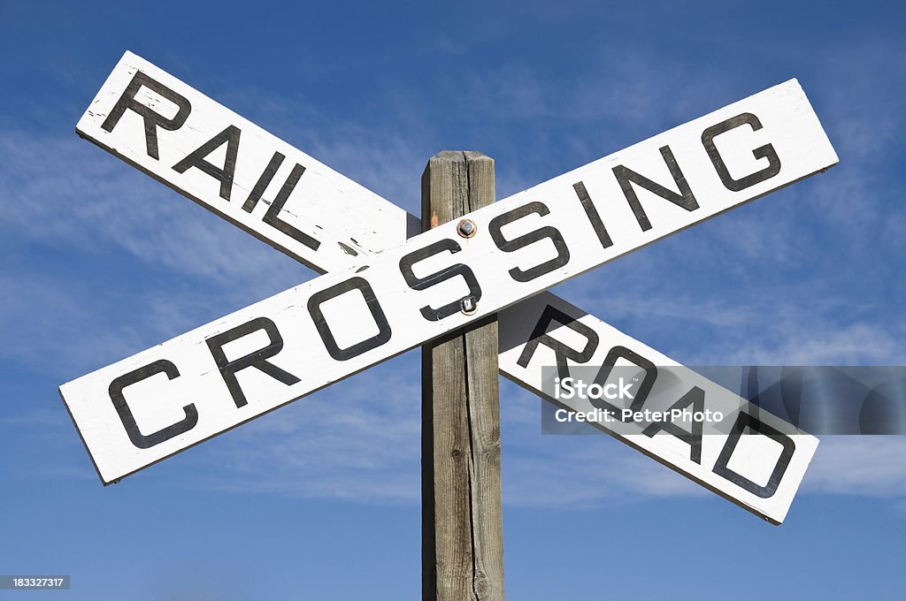 railroad-sign - Lizenzfrei Alt Stock-Foto