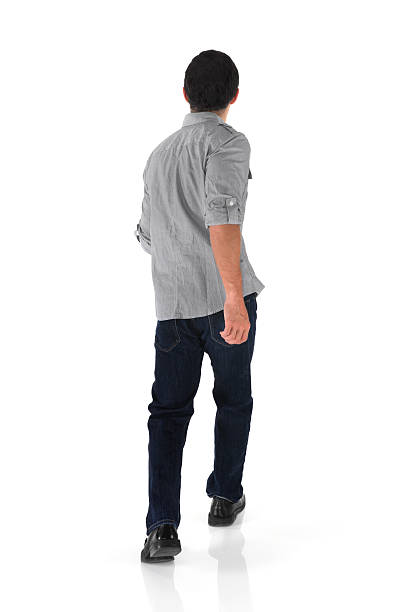 Isolated casual man walking away rear view Isolated casual man walking away rear viewhttp://www.twodozendesign.info/i/1.png people walking away stock pictures, royalty-free photos & images