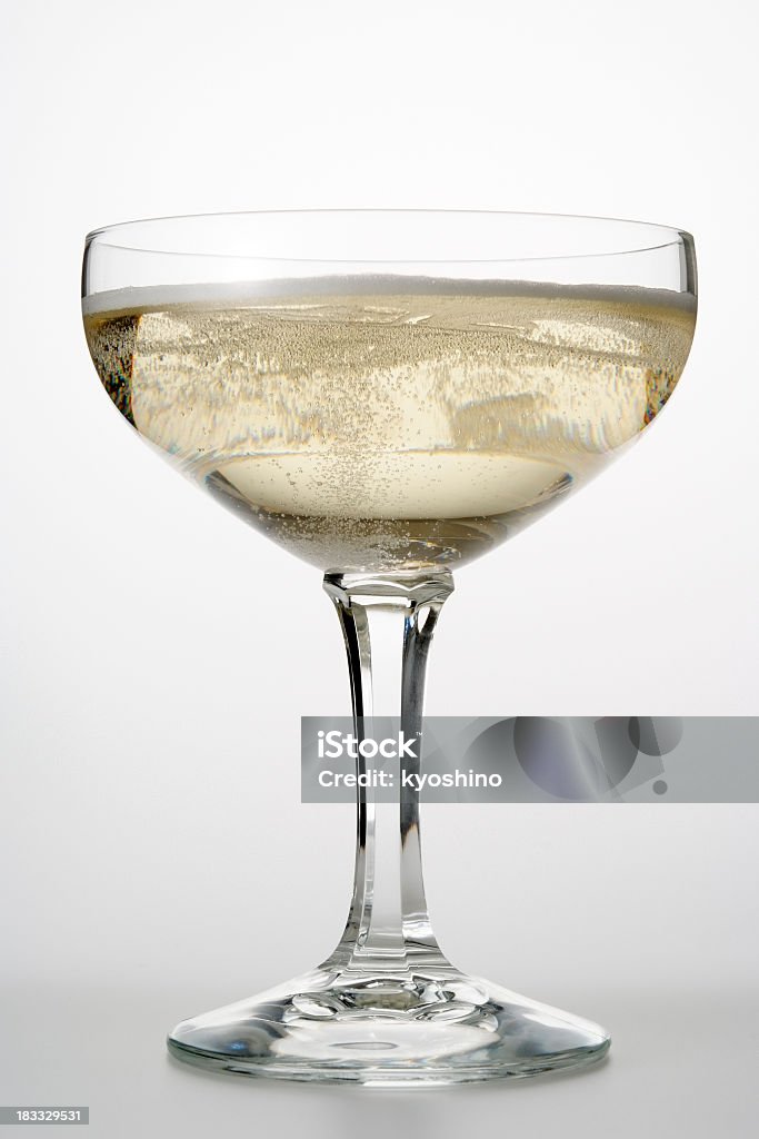 Isolierte Schuss von Glas Champagner auf weißem Hintergrund - Lizenzfrei Champagnerglas Stock-Foto