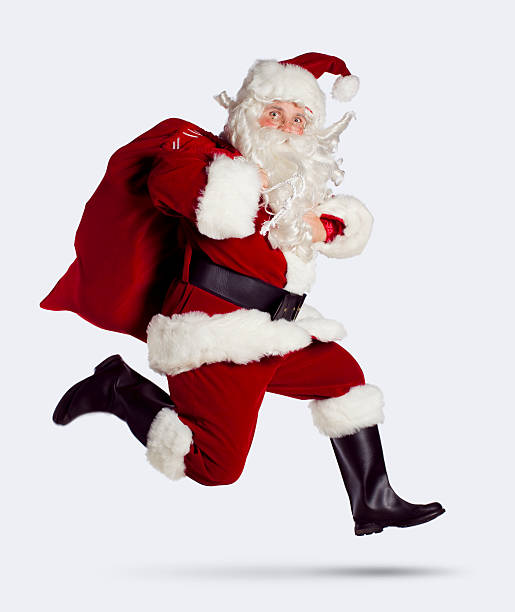 istock Jumping Santa Claus 183329750