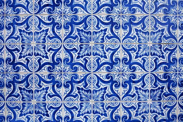 Photo of old Lisbon tiles , azulejos