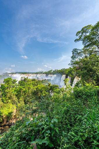 The Breathtaking Mighty Iguazu Falls in Iguazu National Park on the Boarder of Argentina and Brazil, South America