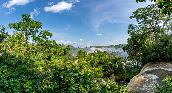 The Breathtaking Mighty Iguazu Falls in Iguazu National Park on the Boarder of Argentina and Brazil, South America