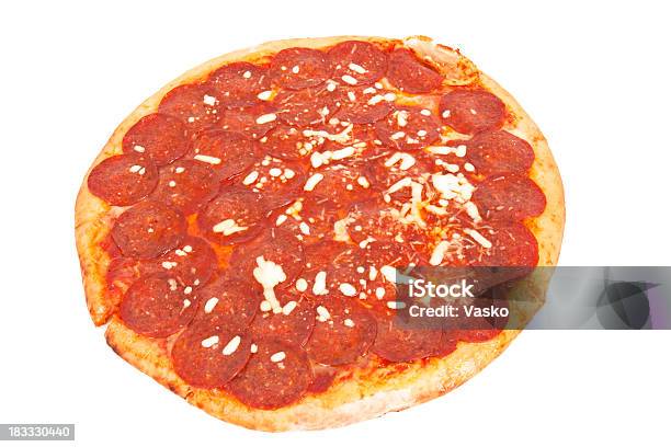 Super Pizza Pepperoni - zdjęcia stockowe i więcej obrazów Bez ludzi - Bez ludzi, Białe tło, Biały