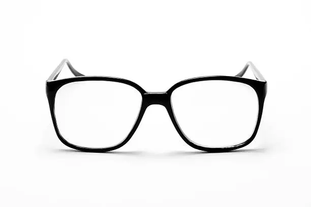 glasses on white background.